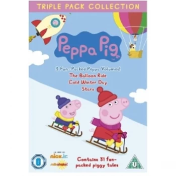 Image of Peppa Pig Triple Pack Balloon Ride / Cold Winter Day / Stars DVD