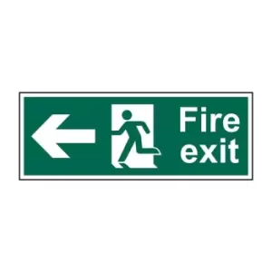 Image of Fire Exit (Man Arrow Left) - Sav (600 x 200mm)