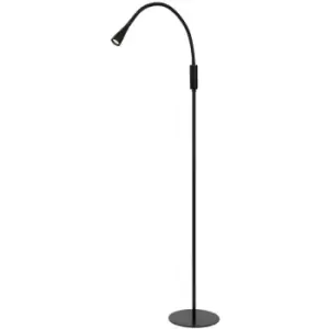 Image of Lucide ZOZY - Floor Reading Lamp - LED Dim. - 1x4W 3000K - 3 StepDim - Black