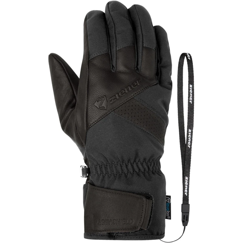 Image of Ziener Mens Getter Ski Gloves Black male Small