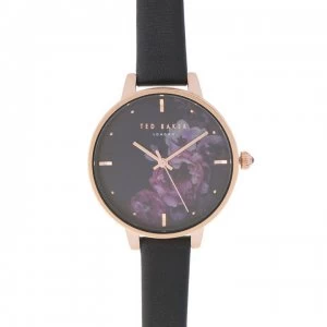 Image of Ted Baker Dark Floral Watch - Black