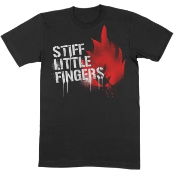Image of Stiff Little Fingers - Graffiti Unisex X-Large T-Shirt - Black