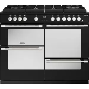 Image of Stoves Sterling Deluxe ST DX STER D1100DF GTG BK 110cm Dual Fuel Range Cooker - Black - A Rated