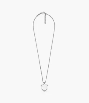 Image of Fossil Men Heritage Shield Stainless Steel Pendant Necklace