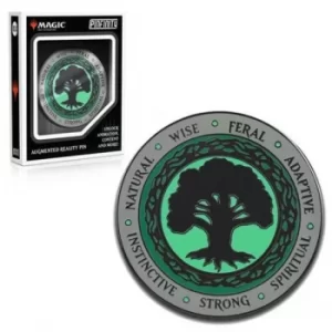 Image of PMTG010 Magic The Gathering Green Mana Crest Augmented Reality Enamel Pin