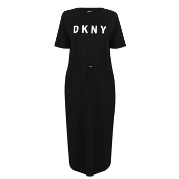 Image of DKNY Sport DKNY Logo Midi Dress - Black