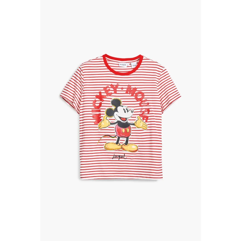 Image of Desigual Womens T-Shirt Desigual Mickey Mouse Rouge Female XS