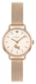 Image of Radley RY4616 Womens Pink Dial Rose Gold-Toned Steel Watch