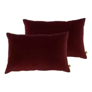 Image of Furn. Contra Twin Pack Polyester Filled Cushions Oxblood