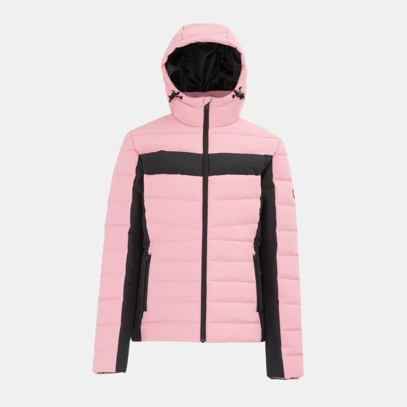 Image of Nevica Womens Moritz Windproof Hooded Synthetic Insulation Ski Jacket Dusty Pink female 8 (36)