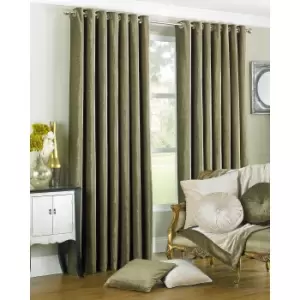 Image of Riva Home Wellesley Ringtop Curtains (66x72 (168x183cm)) (Mocha)