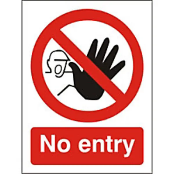Image of Stewart Superior Seco Prohibition Safety Sign No Entry Semi Rigid Plastic 150 x 200mm - P115SRP150X200 P115SRP150X200