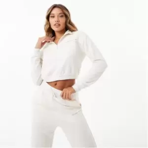 Image of Slazenger ft. Wolfie Cindy Quarter Zip Track Top - Cream