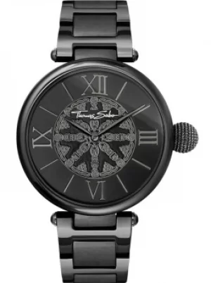 Image of THOMAS SABO Ladies Karma Black Kathmandu Bracelet Watch...