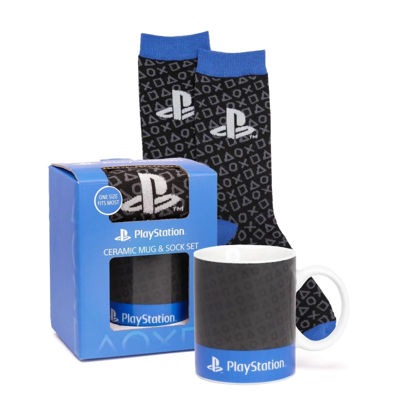 Image of Playstation Mug and Sock Gift Set Blue