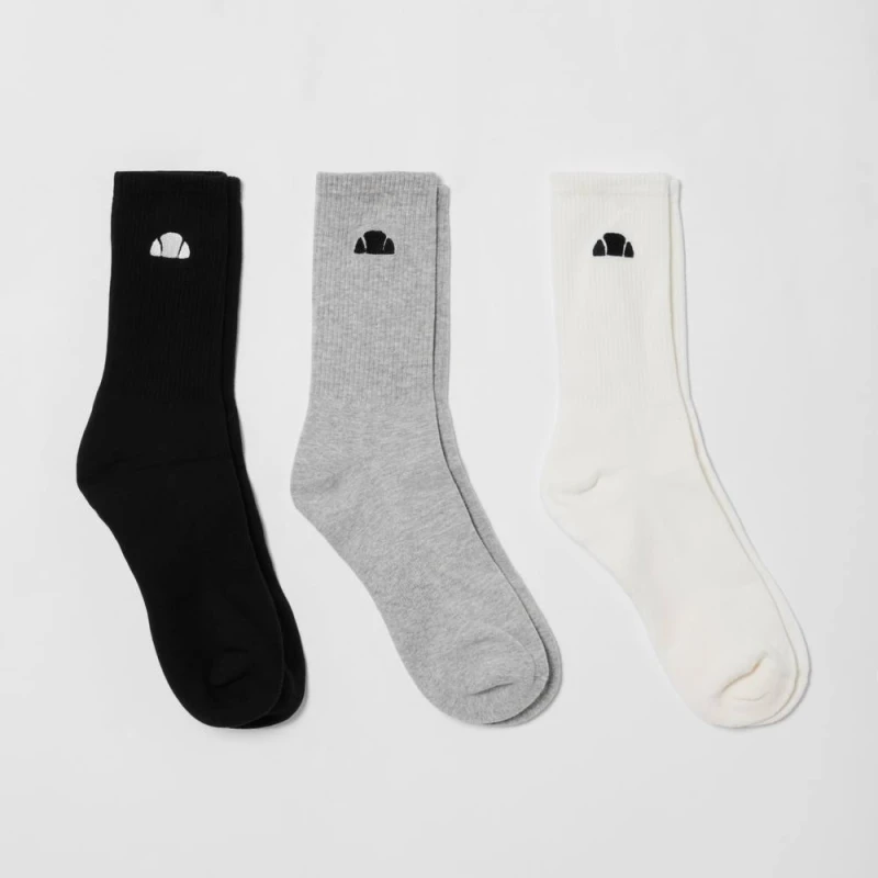 Image of Ellesse Alacre Crew Sock 3 Pack Size: 12-14 Multicolor Unisex 12-14