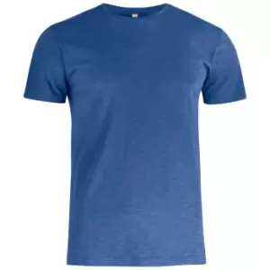 Image of Clique Mens Slub T-Shirt (S) (Blue Melange)