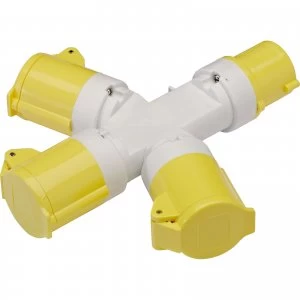 Image of Draper 3 Way 110v Socket Splitter