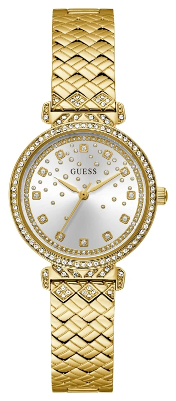 Image of Guess GW0763L2 Womens ENCHANTMENT (32mm) Silver Dial / Gold Watch