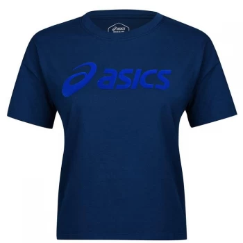 Image of Asics Big Logo T Shirt Ladies - Mako Blue