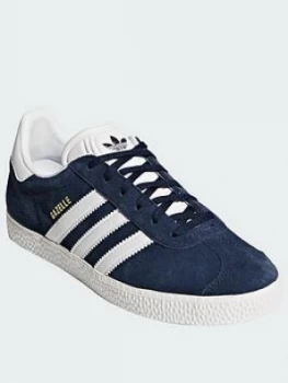 Image of Adidas Originals Gazelle Junior Trainer - Blue/White