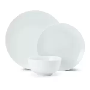 Image of Chalk 12 Piece Porcelain Dinner Set, White