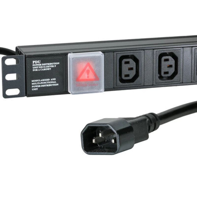 Image of Cablenet 12 Way IEC - C13 Horizontal 1u PDU with IEC - C14 3m Feed