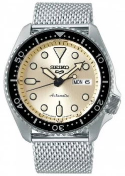 Image of Seiko Automatic Mens Sports Mesh bracelet Cream Watch