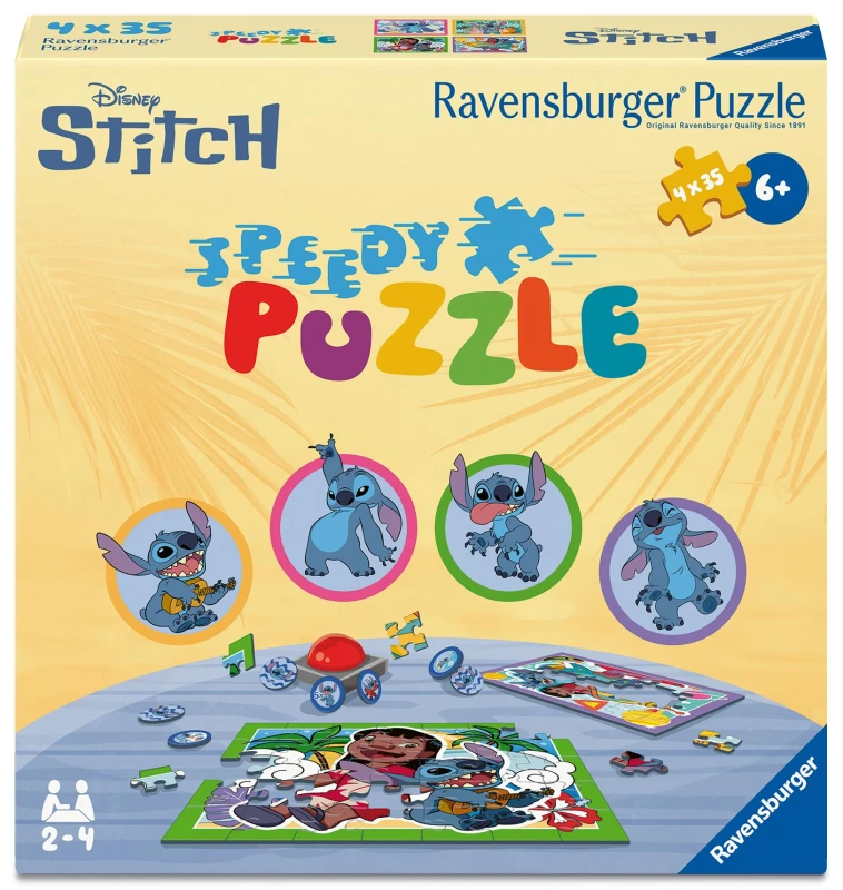 Image of Ravensburger Speedy Puzzle Stitch 4x 35 piece Jigsaw Puzzles for Kids Age 6 Years Up Gifts for Kids