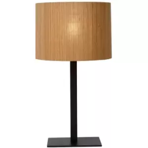 Image of Lucide MAGIUS - Table Lamp - Ø28cm - 1xE27 - Light Wood
