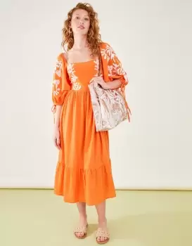 Image of Accessorize Printed Canvas Beach Bag