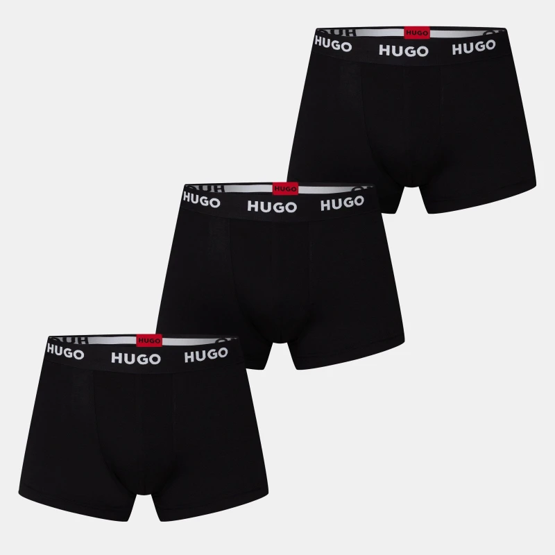 Image of HUGO 3pack Trunk Triplet Logo Pack Black male