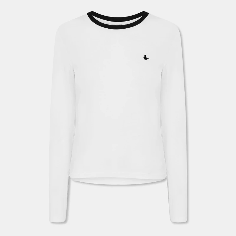 Image of Jack Wills Trinkey Long Sleeve Ringer T-Shirt - White White 4