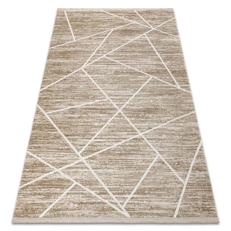Image of RugsX Modern Carpet Duke 51557 Beige / Cream - Geometric, Structured, Very S 240X330 Cm