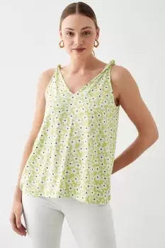 Image of Floral Knot Detail Vest