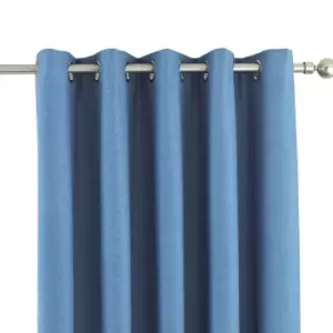 Image of Riva Home Eclipse Blackout Eyelet Curtains (90 x 72" (229 x 183cm)) (Denim)