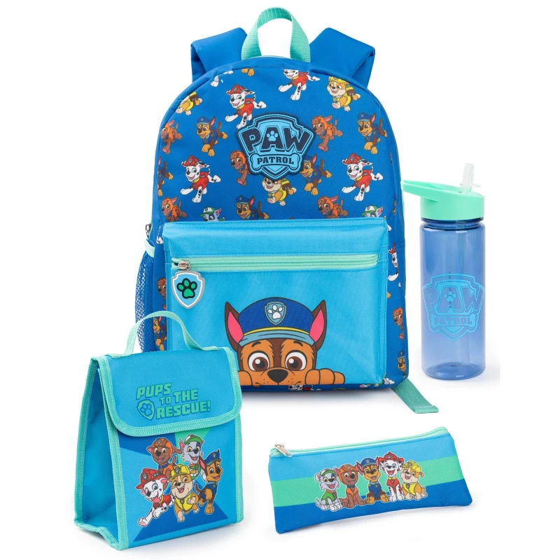 Image of Paw Patrol 4 Piece Backpack Set Blue unisex