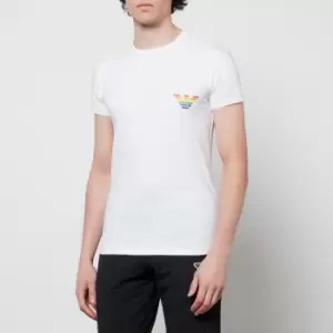 Image of Emporio Armani Mens Rainbow T-Shirt - White - S