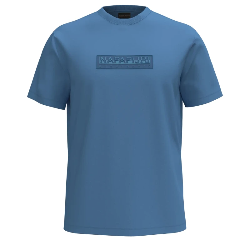 Image of T-Shirt Napapijri S-Box Logo Bleu Male S