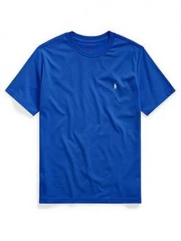 Image of Ralph Lauren Boys Classic Short Sleeve T-Shirt, Blue, Size 2 Years