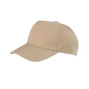 Image of Result Unisex Core Boston 5 Panel Printers Baseball Cap (Pack Of 2) (One Size) (Khaki)