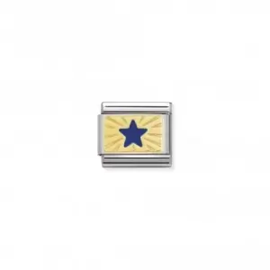 Image of Composable Classic Plates Steel Enamel Gold Star Blue Link 030284/41