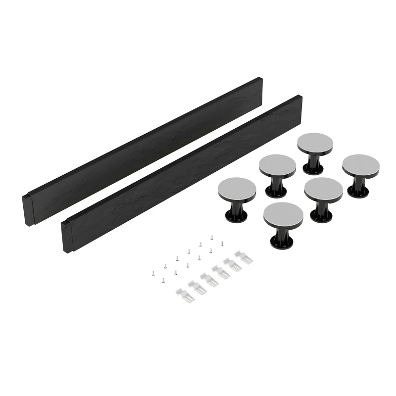 Image of Balterley Shower Tray Leg SetFor 700mm 900mm Square Rectangular Resin Trays Grey Grey