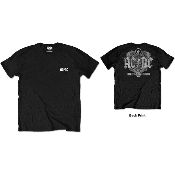 Image of AC/DC - Black Ice Mens Medium T-Shirt - Black