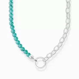 Image of Charm Club Turquoise Pearls Necklace KE2188-404-17