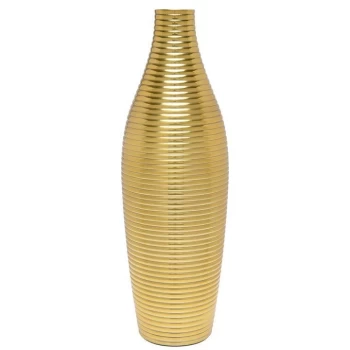 Image of Biba Ribbed Vase - Gold Rib