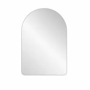 Image of Nielsen Savio Arched Metal Wall Mirror, Silver, 75 x 50cm