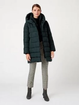 Image of Hobbs Hadley Padded Coat - Deep Ivy