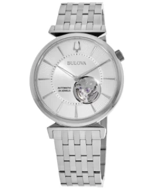 Image of Bulova Regetta Automatic Silver Dial Stainless Steel Mens Watch 96A235 96A235
