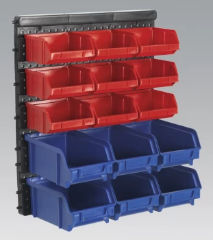 Image of Sealey TPS1569WM Bin Storage System Wall Mounting 15 Bins
